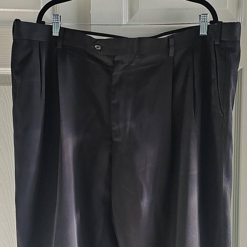 Palm Beach Reflex Mens Dress Pant Cuffed Pleated Button/Zip Closure 44R EUC
